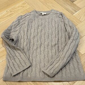 Gray Cable Knit Sweater